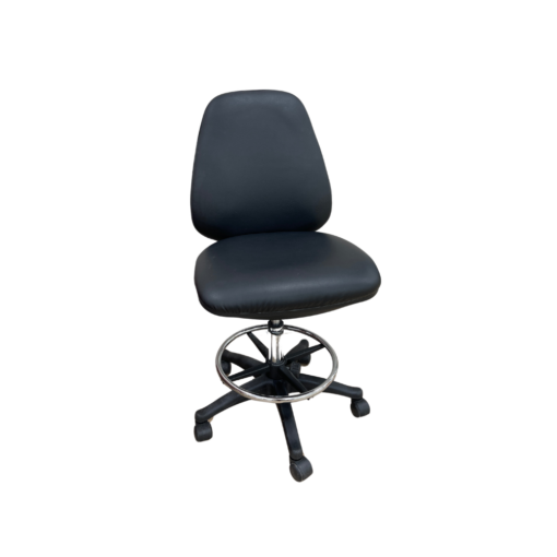 כיסא קוסמטיקאית עם חישוק - שחור