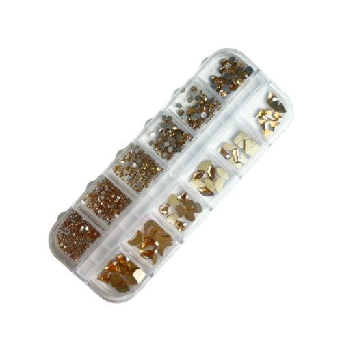 מארז קישוטים 12 יח' - אבנים | זהב #7