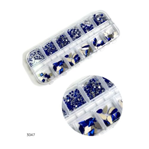 מארז קישוטים 12 יח' - אבנים | כחול #4