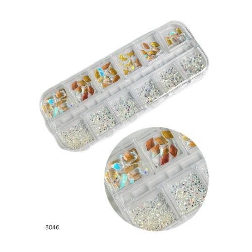 מארז קישוטים 12 יח' - אבנים | לבן #11