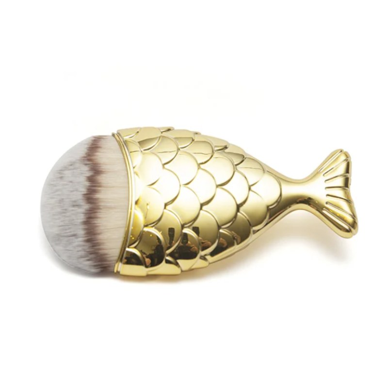 מברשת פונפון דג לניקוי אבק | זהב