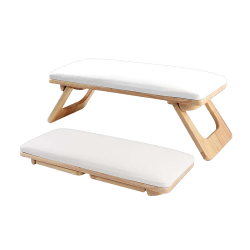 משענת ידיים מתקפלת מעץ | לבן