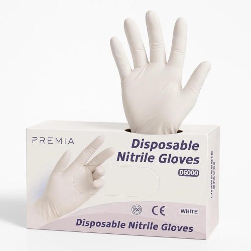 כפפות ניטריל לבנות עבות וחזקות 6 גרם | מידה M כפפות ניטריל לבנות עבות וחזקות 6 גרם | מידה M