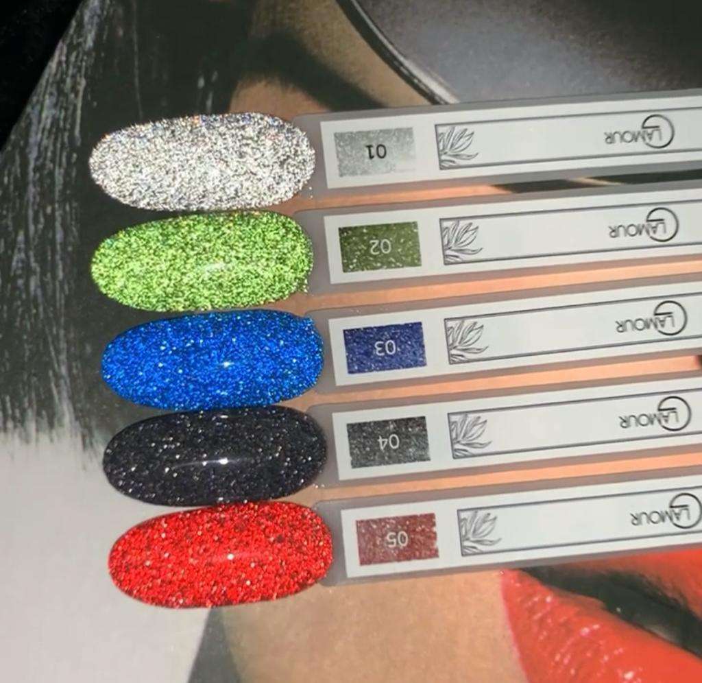 לק ג'ל קולקציית צבעי Glamour - (01-05) Flash