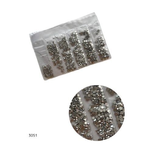 מארז קישוטים 6 יח' - אבנים כסופות קריסטל מארז קישוטים 6 יח' - אבנים כסופות קריסטל